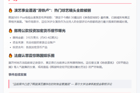 韩星黄正音挪用300万美元买币遭炮轰