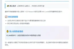 全球比特币ETP规模破纪录，流入超8万枚