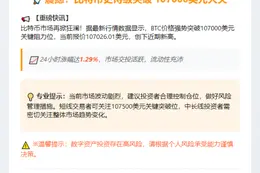 比特币破10.7万美元