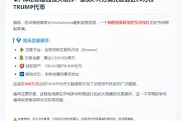 新建钱包从币安提取292万美元TRUMP代币