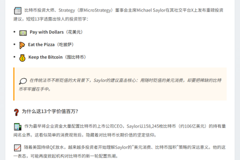 花美元囤比特币：Michael Saylor