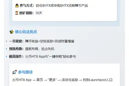火币HTX第四期Launchpool今日启动