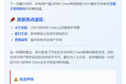 币安推出BNB Chain零手续费提现