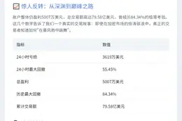 "鲸鱼James Wynn盈利5000万，回撤超84%"