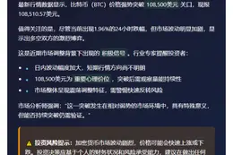 BTC破10.85万美元