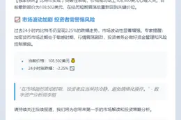 BTC破10.85万美元