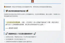 特朗普拒减万亿军费