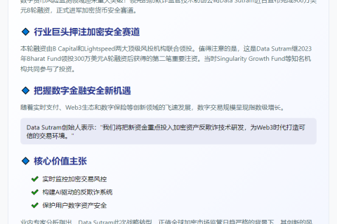 Data Sutram获900万美元融资加强加密欺诈监管