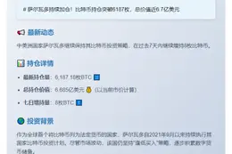 萨尔瓦多再购8枚BTC