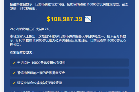 BTC失守109000美元