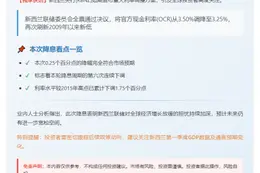新西兰联储六度降息如预期