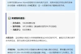 詹姆斯万加仓比特币至6亿美元 清算价10.7万