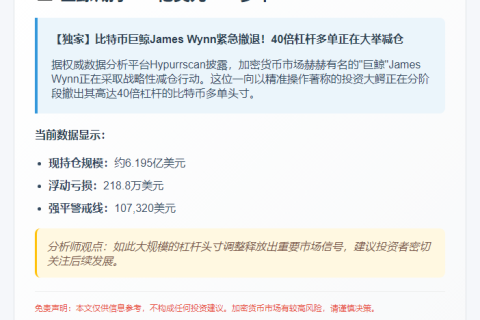 巨鲸减持6.19亿美元BTC多单