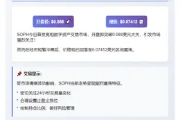 SOPH开盘0.088美元，现跌至0.07412