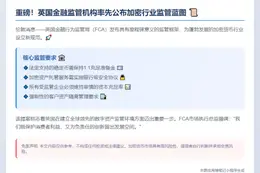 英国FCA发布加密监管新规