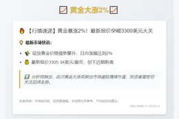 黄金大涨2%