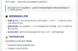 美前CFTC主席警告：加密市场需要更强监管