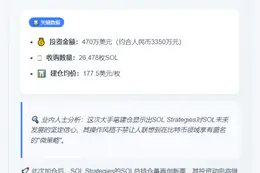 "SOL Strategies增持2.6万枚SOL"