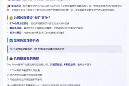 Two Prime停ETH贷，专注BTC