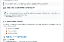 前员工警告：马斯克走后DOGE恐崩溃