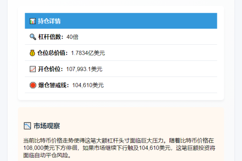 巨鲸James Wynn比特币亏损400万美元