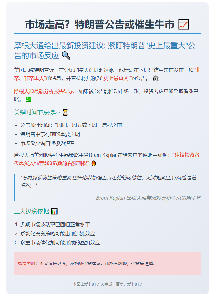 市场走高？特朗普公告或催生牛市