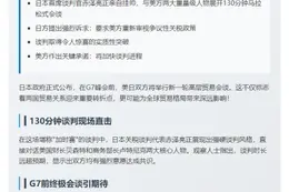G7前日美贸易谈判获突破