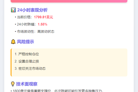 ETH失守1800美元
