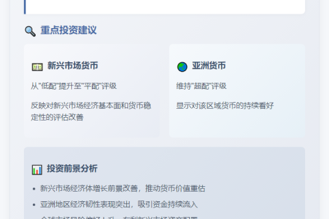 小摩上调新兴市场货币评级