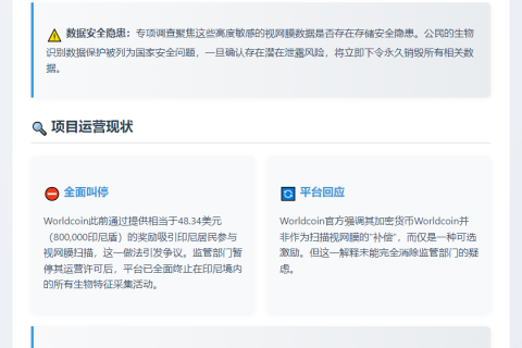 印尼要求Worldcoin删除50万视网膜数据