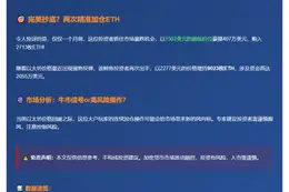 巨鲸增持9023枚ETH，均价2277美元
