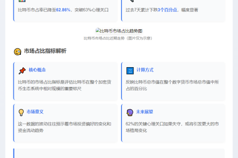 比特币市占率跌破63%