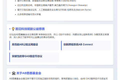 AB慈善携手AB公链：技术赋能公益