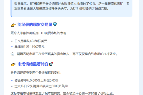 三重因素驱动ETH暴涨