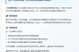 白宫否认贝森特竞选美联储主席传闻