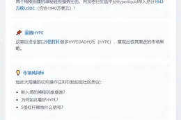 新钱包巨额USDC五倍杠杆做多HYPE