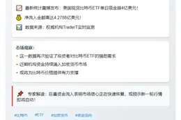 美比特币ETF单日净流入4.28亿美元