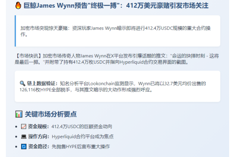 "James Wynn最后一掷转账Hyperliquid"