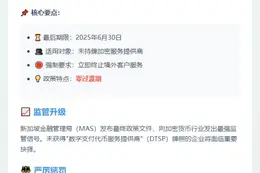 新加坡：无牌加密服务须月底停运