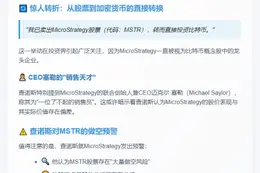Chanos卖出MSTR转投比特币