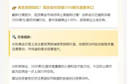 黄金刷新3350美元新高