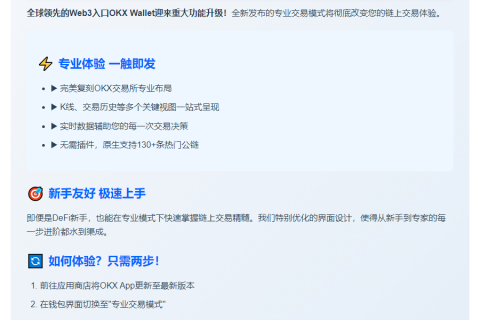 OKX Wallet推出专业交易模式