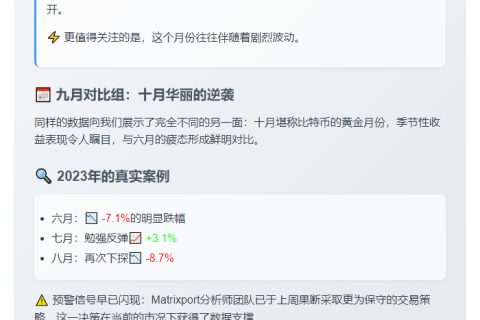 "六月比特币收益低波动大"