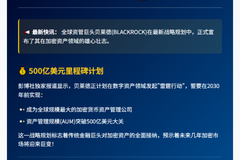 贝莱德2030年剑指全球加密资产第一