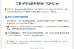 比特币合约持仓突破734亿美元