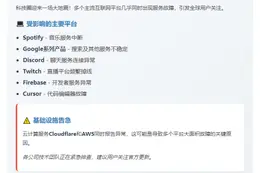 Google、Discord多平台大范围断网