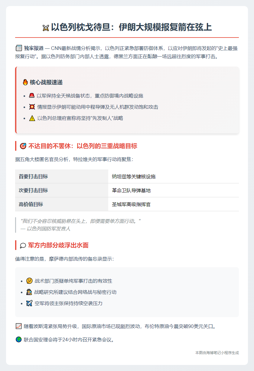 以军备战应对伊朗报复