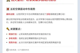 or
以军5轮空袭伊朗