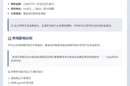 "以太坊基金会转移1000枚ETH"