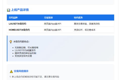 OKX上线LA、HOME永续合约